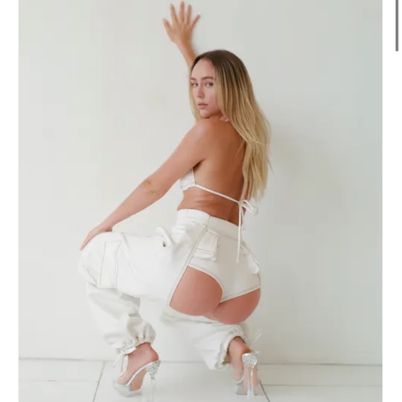 JEAN Machine Laina Rauma NWT szL bra Bralette triangle cropped  lainarauma denim - Picture 7 of 16